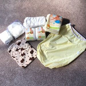 Lot of gDiaper cloth diaper inserts and liners